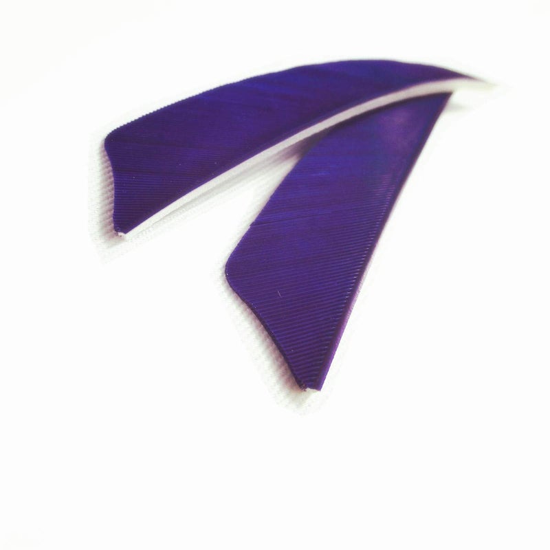 Letszhu Archery Arrows Feather Fletching 4 Inch Real Turkey Vanes for Hunting Target Shooting (25 Pack) (Purple) - Image 4